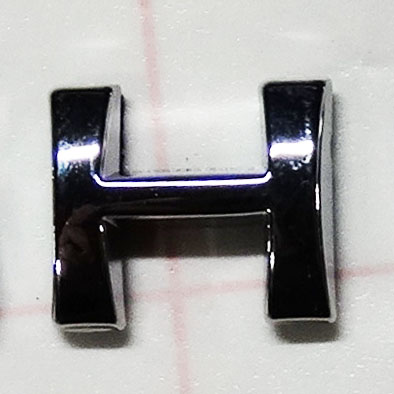 Lettre adhésive chromée h - Autosignalétique