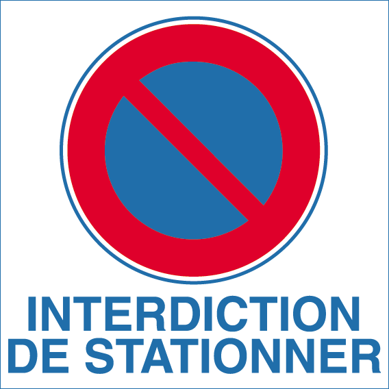 Panneau pvc interdiction de stationner 2 - Autosignal&eacute;tique