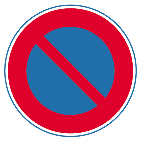 Panneau d'interdiction de stationner - Autosignalétique