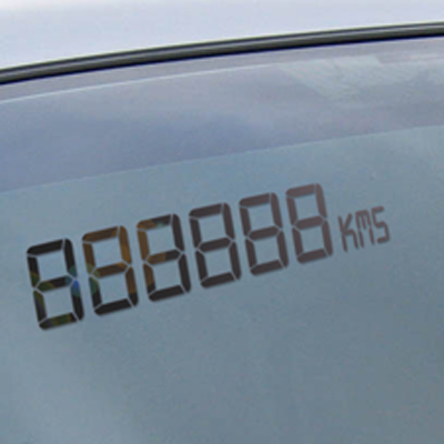 Chiffres digitaux adhésifs noir kilometrage - Autosignalétique