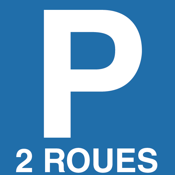 Panneau parking 2 roues pvc 3 mm - Autosignalétique