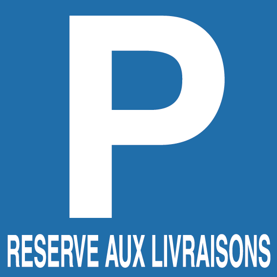 Panneau parking réservé aux livraisons alu 3 mm - Autosignal&eacute;tique