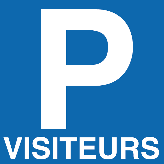 Panneau parking visiteurs alu 3 mm - Autosignalétique