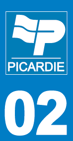 Autocollant plaque immatriculation picardie 02 aisne - Autosignal&eacute;tique