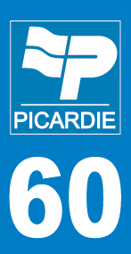 Autocollant plaque immatriculation picardie 60 oise - Autosignal&eacute;tique
