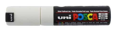 Marqueur pare-brise blanc tête large - Autosignal&eacute;tique