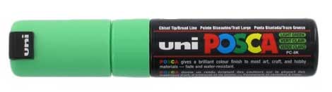 Marqueur pare-brise vert clair tête large - Autosignalétique