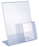 Présentoir de visuel a4 avec bac a6 - 1/3 a4 - Autosignalétique