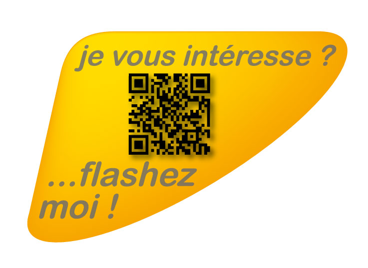 Autocollant qr code annonce automobile personnalisé jaune - Autosignalétique