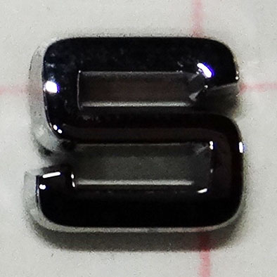 Lettre adhésive chromée s - Autosignalétique