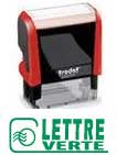 Tampon encreur x-print lettre verte - Autosignal&eacute;tique