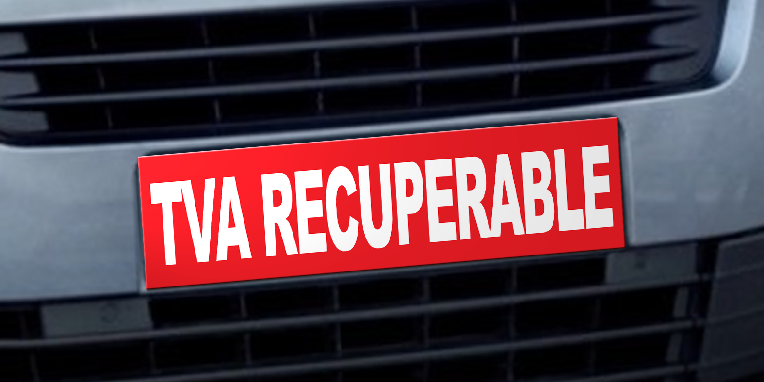 Cache plaque d'immatriculation avantage tva récupérable - Autosignalétique