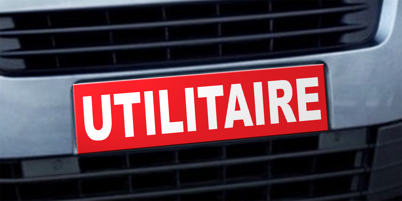 Cache plaque d'immatriculation avantage utilitaire - Autosignalétique