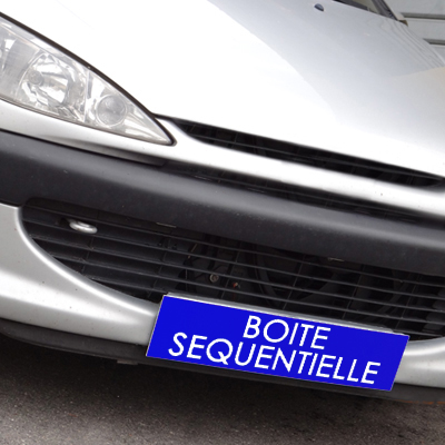 Cache plaque d'immatriculation avantage bleu boite sequentielle - Autosignalétique