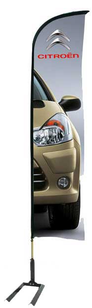 Kit mat voileline personnalisée 2.30 m pied autocal - Autosignaletique