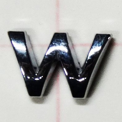 Lettre adhésive chromée w - Autosignalétique