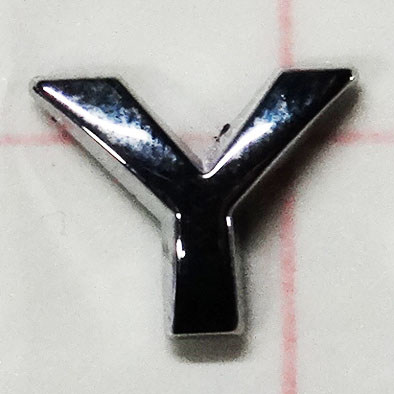 Lettre adhésive chromée y - Autosignalétique