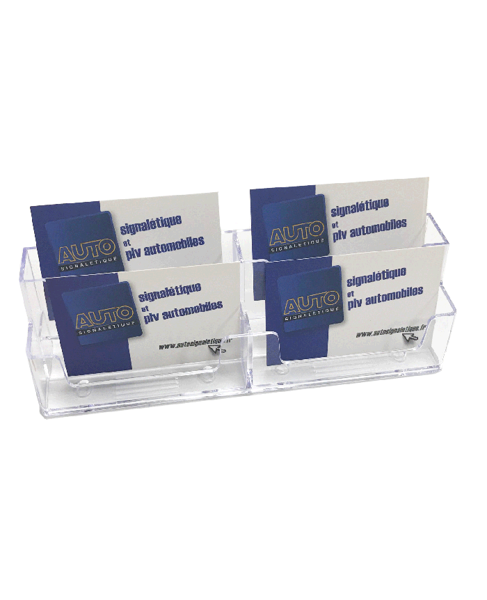 Présentoir de carte de visite 4 bacs ASK505 Autosignalétique