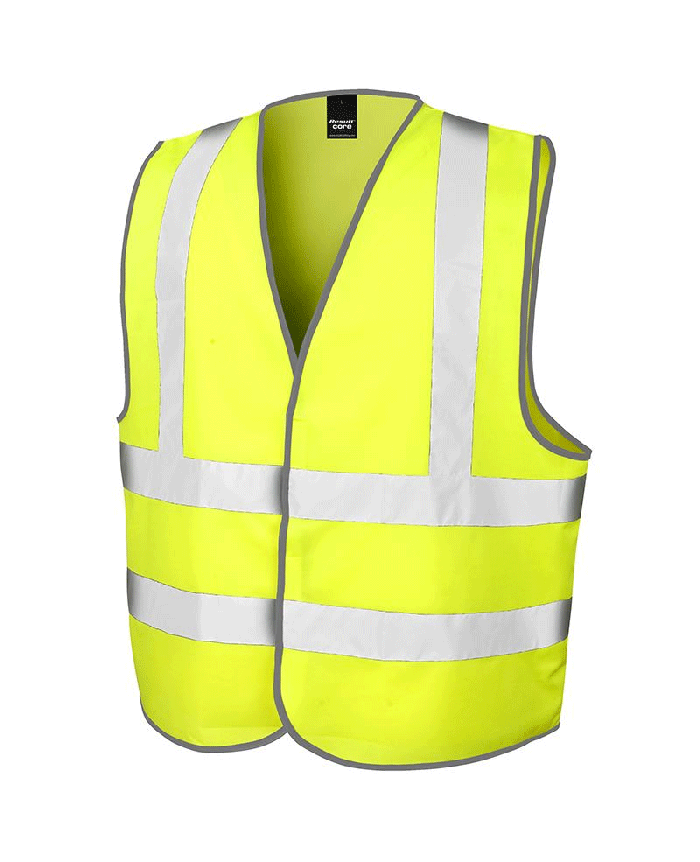 Gilet Jaune 2 bandes fluo taille XL personnalisable