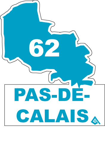 Autocollant 62 département du Pas de Calais