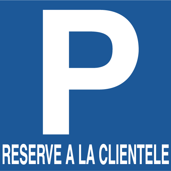 Adhésif parking réservé à la clientèle à commander en ligne chez Autosignalétique