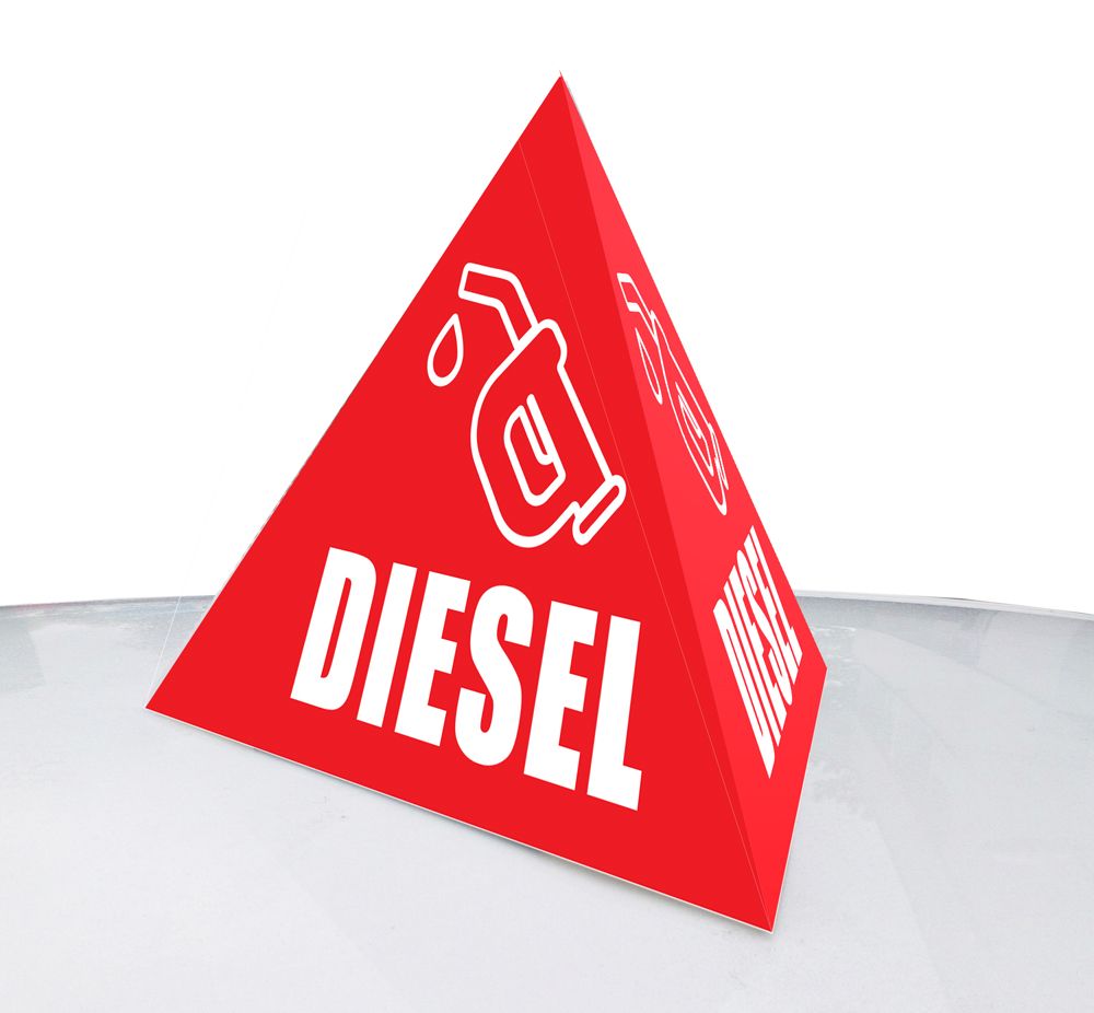 Panneau de toit magnétique Pyramag diesel à commander en ligne chez Autosignalétique