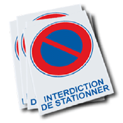 Etiquettes dissuasives interdiction de stationner en vente chez Autosignalétique