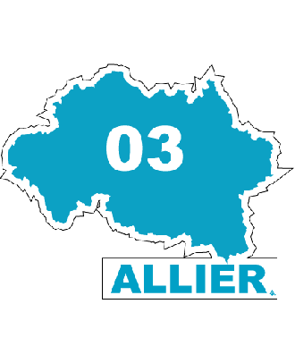 Autocollant 03 département de l'Allier