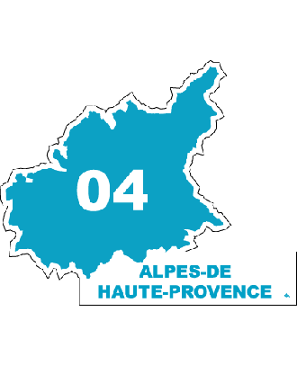 Autocollant 04 département des Alpes de Haute Provence