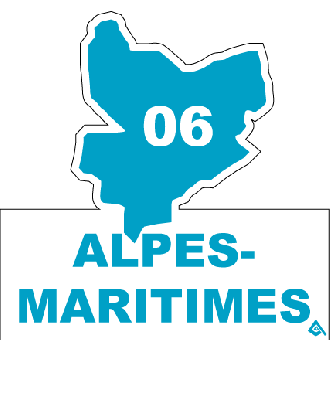 Autocollant 06 département des Alpes Maritime