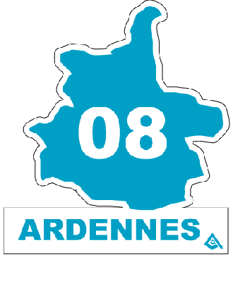 Autocollant 08 département des Ardennes