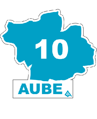 Autocollant 10 département de l'Aube