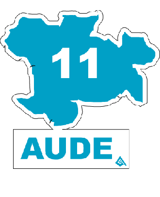 Autocollant 11 département de l'Aude