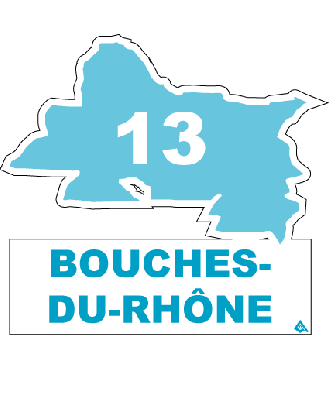 Autocollant 13 département des Bouches du Rhône