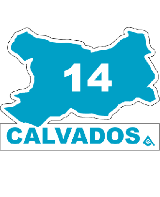 Autocollant 14 département du Calvados