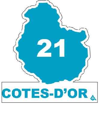 Autocollant 21 département de la Côte D'Or