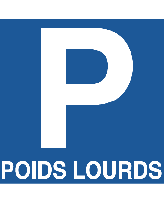 Panneau Parking Poids Lourds alu 3 mm