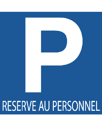 Panneau Parking Réservé Au Personnel alu 3 mm