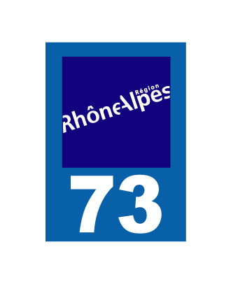 Autocollant plaque immatriculation Rhône Alpes 73