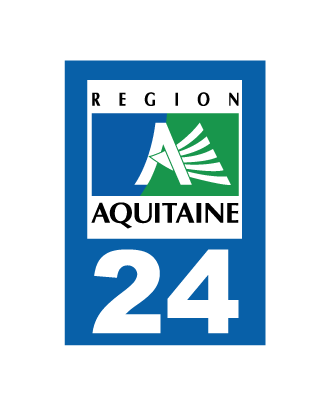 Autocollant plaque immatriculation Aquitaine 24 Dordogne