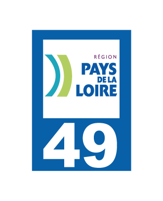Autocollant plaque immatriculation Pays de la Loire 49 Maine et Loire