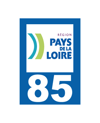 Autocollant plaque immatriculation Pays de la Loire 85 Vendée
