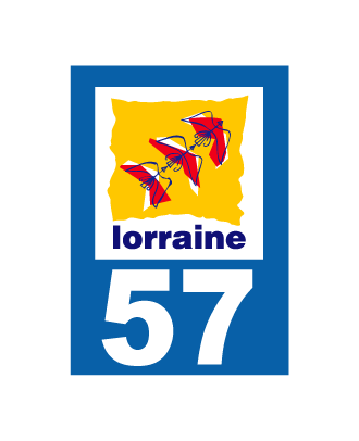 Autocollant plaque immatriculation Lorraine 57 Moselle