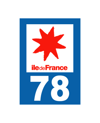 Autocollant plaque immatriculation Ile de France 78 les Yvelines