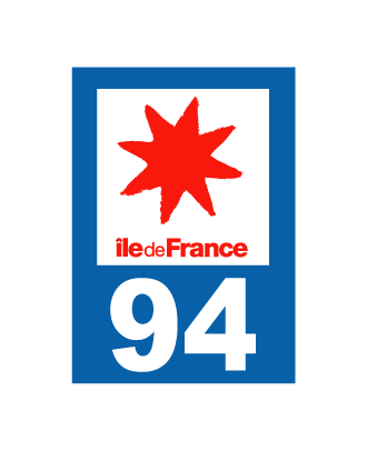 Autocollant plaque immatriculation Ile de France 94 Val de Marne