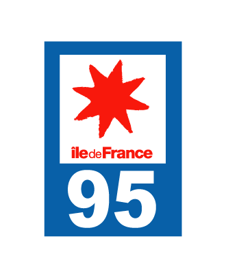 Autocollant plaque immatriculation Ile de France 95 Val d'Oise
