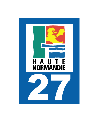 Autocollant plaque immatriculation Haute Normandie 27 Eure