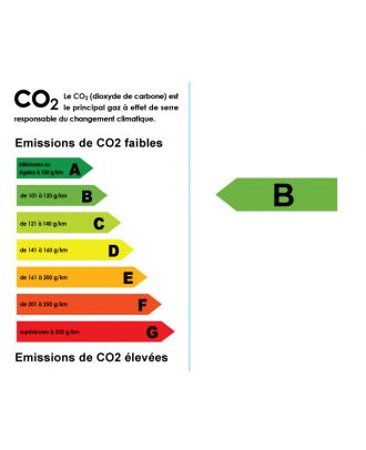 Autocollant écolabel CO2 B