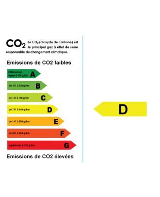 Autocollant écolabel CO2 D