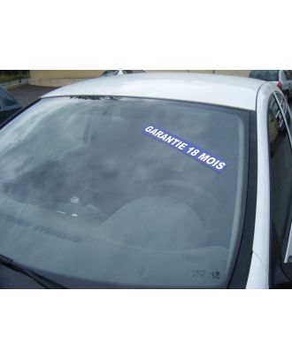 Autocollant Pare Brise Avantage bleu Garantie 18 mois 